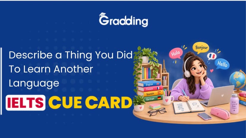 Describe a Thing You Did To Learn Another Language - IELTS Cue Card Describe a Thing You Did To Learn Another Language- IELTS Cue Card