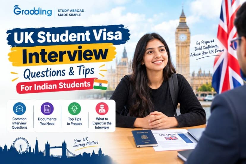 Indian student preparing for a UK Student Visa interview UK Student Visa Interview 2026: Questions & Tips For Indian Students