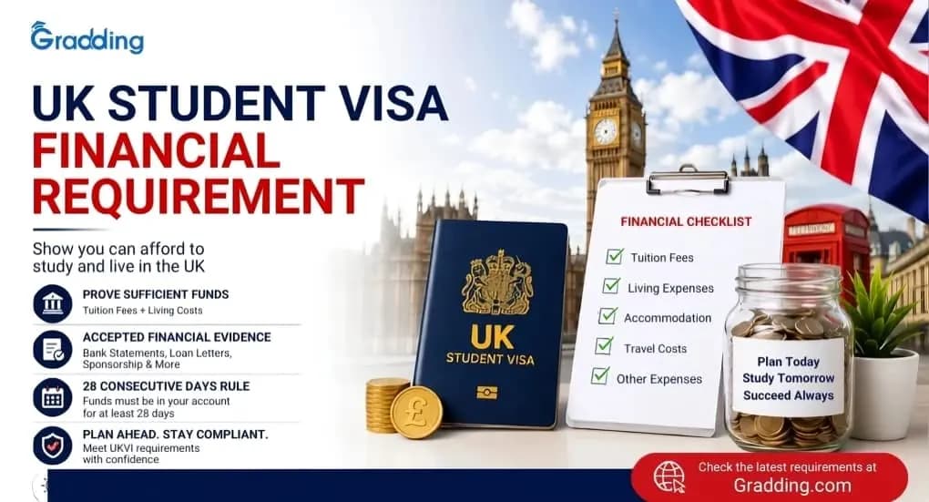 UK Student Visa Financial Requirement |Gradding.com