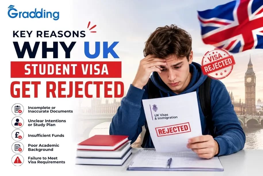 Learn Why UK Student Visa Get Rejected | Gradding.com