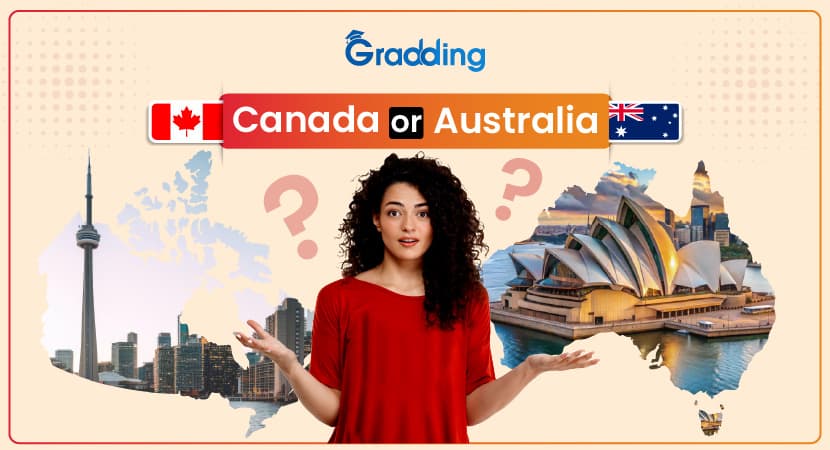 Clear the confusion between Canada vs Australia with the help of experts at Gradding.com
