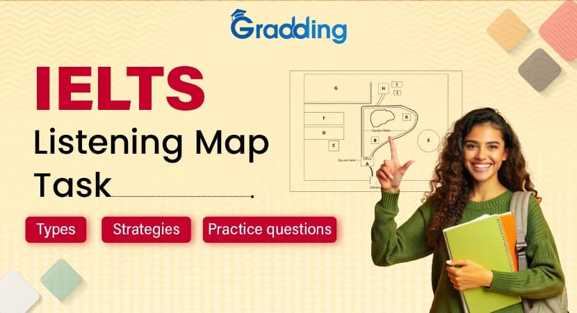 Understand the IELTS listening map task types, samples and practice test questions