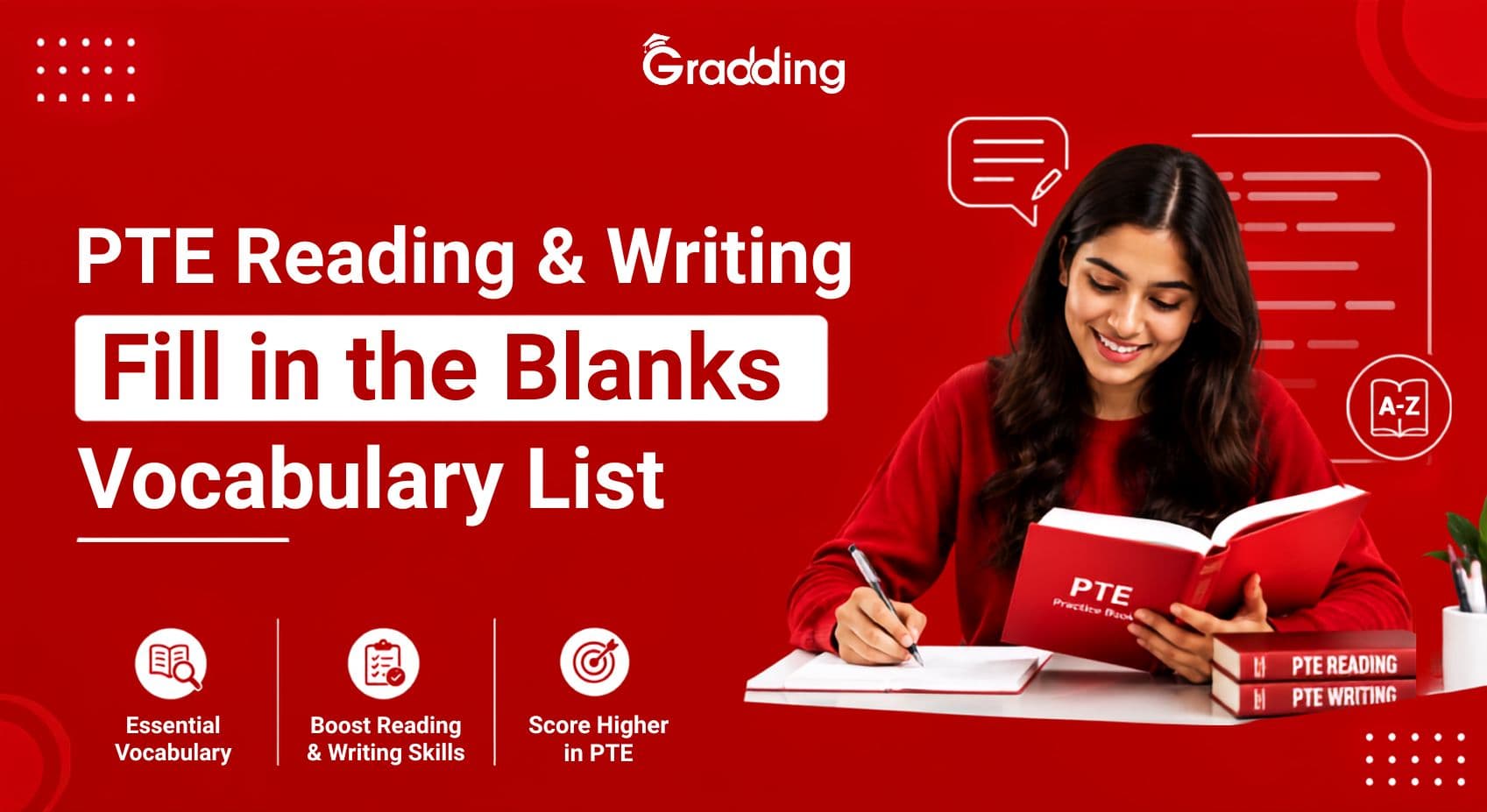 Categorised vocabulary list for PTE Reading Writing Fill in the Blanks | Gradding.com