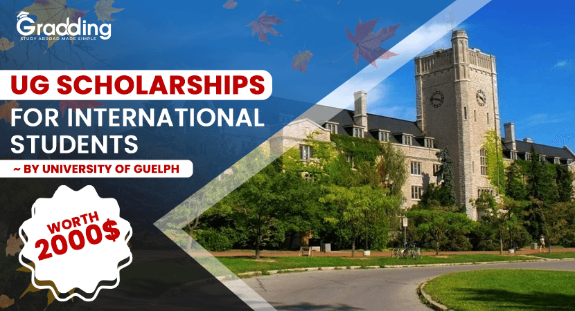 UG Scholarships For International Students By University of Guelph The University of Guelph is offering scholarship worth $2000 for all international undergraduate students.