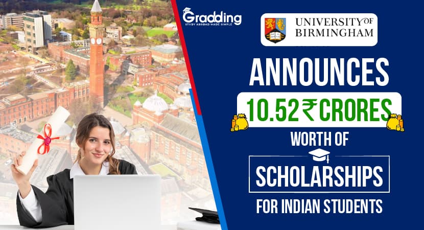 10.52 Cr. Scholarship from University of Birmingham 10.52 Cr. Scholarship from University of Birmingham