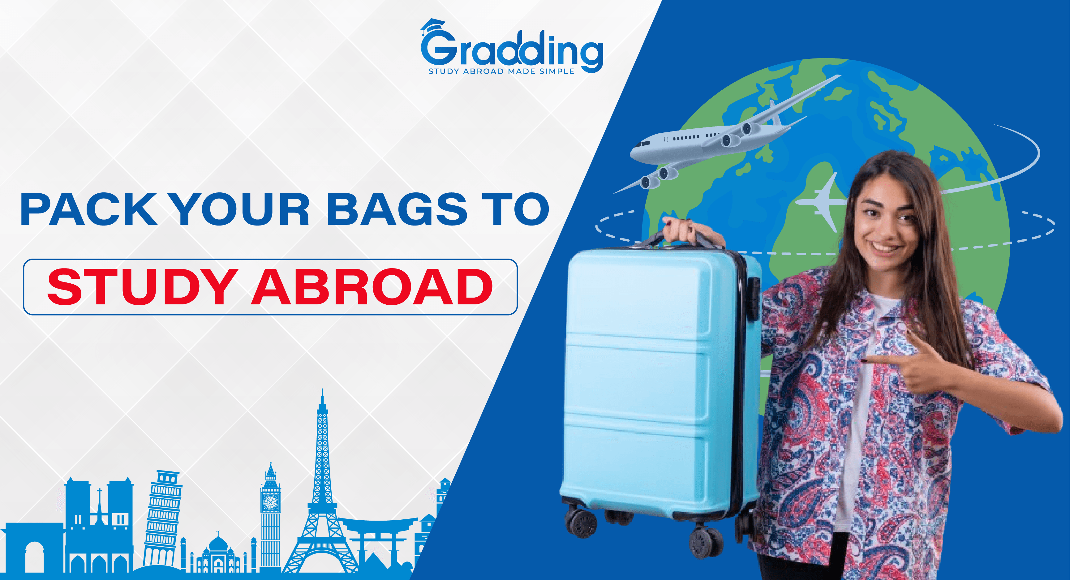 Pack your bags to study abroad with Gradding How to pack the bags for study abroad? | Gradding.com