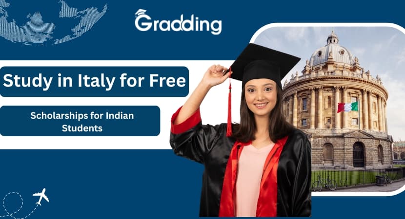 Study in Italy for Free| Scholarships for Indian Students 2026 Indian students studying in Italy with low tuition fees| Gradding.com