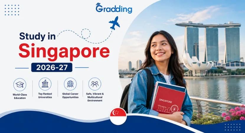 Study in Singapore 2026-27 Study in Singapore 2026-27 guide covering universities, courses, fees, scholarships and Student’s Pass | Gradding.com