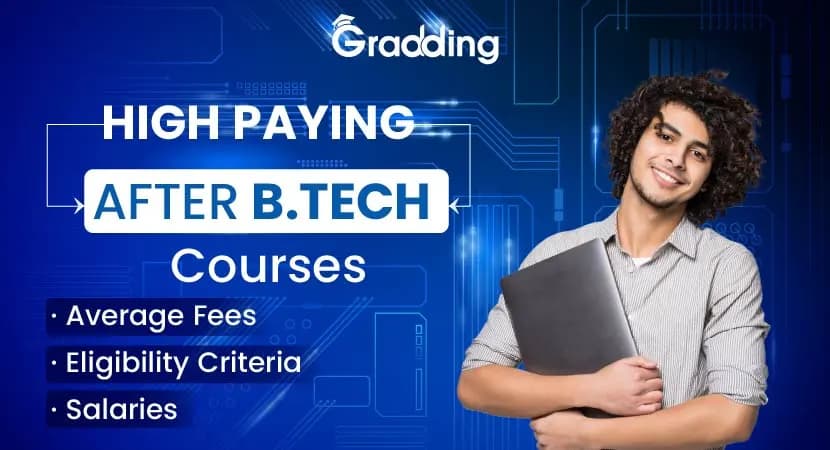Top 10 After BTech Courses for High-Paying Jobs! Find the top after BTech Courses, their fees, eligibility criteria, job profiles and average salaries| Gradding.com