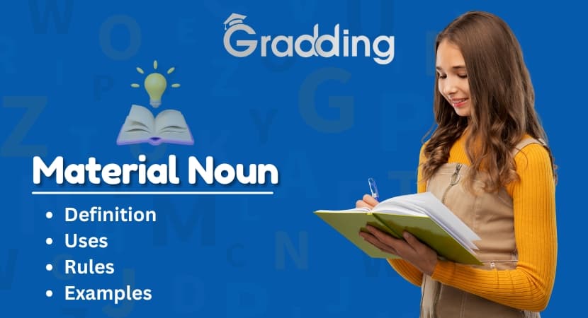 Material Noun Worksheet Understand the material noun with Gradding