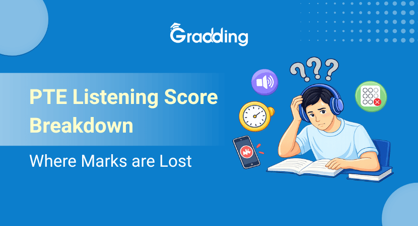 PTE Listening Score Breakdown PTE Listening Score Breakdown | Gradding.com