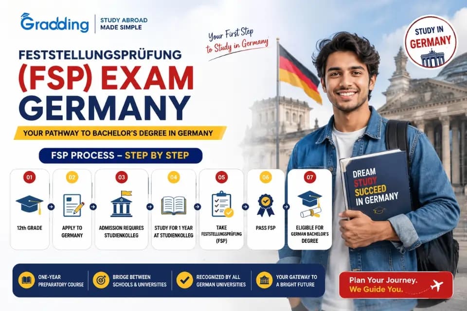 Feststellungsprüfung (FSP) Exam Germany Learn everything about the Feststellungsprüfung (FSP) Exam Germany with Gradding.com