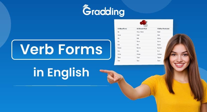 Verb Forms in English Learn all about verb forms in English I Gradding.com