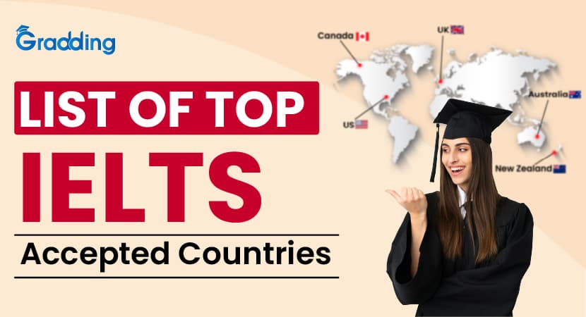 List of Top IELTS Accepted Countries 2026 Know the top IELTS accepted countries 2026|Gradding.com